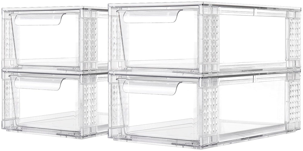 Zero Zoo clear stackable drawers low-profile assembly for compact spaces and easy setup