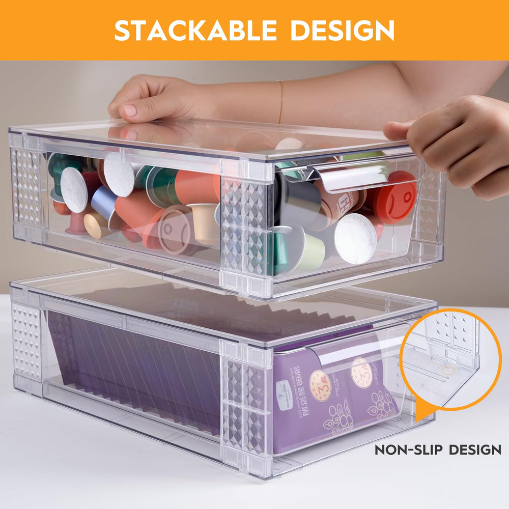 Zero Zoo vanity-to-pantry multiuse on a countertop for cosmetics and snacks
