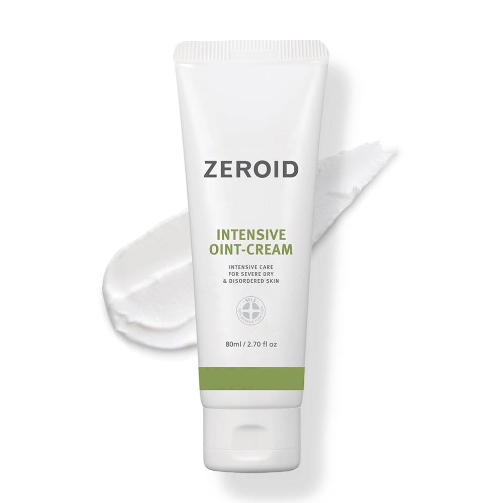 ZEROID Intensive Oint-Cream bottle close-up showing rich hydration for very dry skin