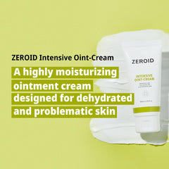 ZEROID Intensive Oint-Cream jar close-up highlights thick texture for barrier support