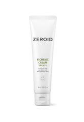 ZeroID Richenic Cream 5% Urea jar close-up shows smoothing for dry skin