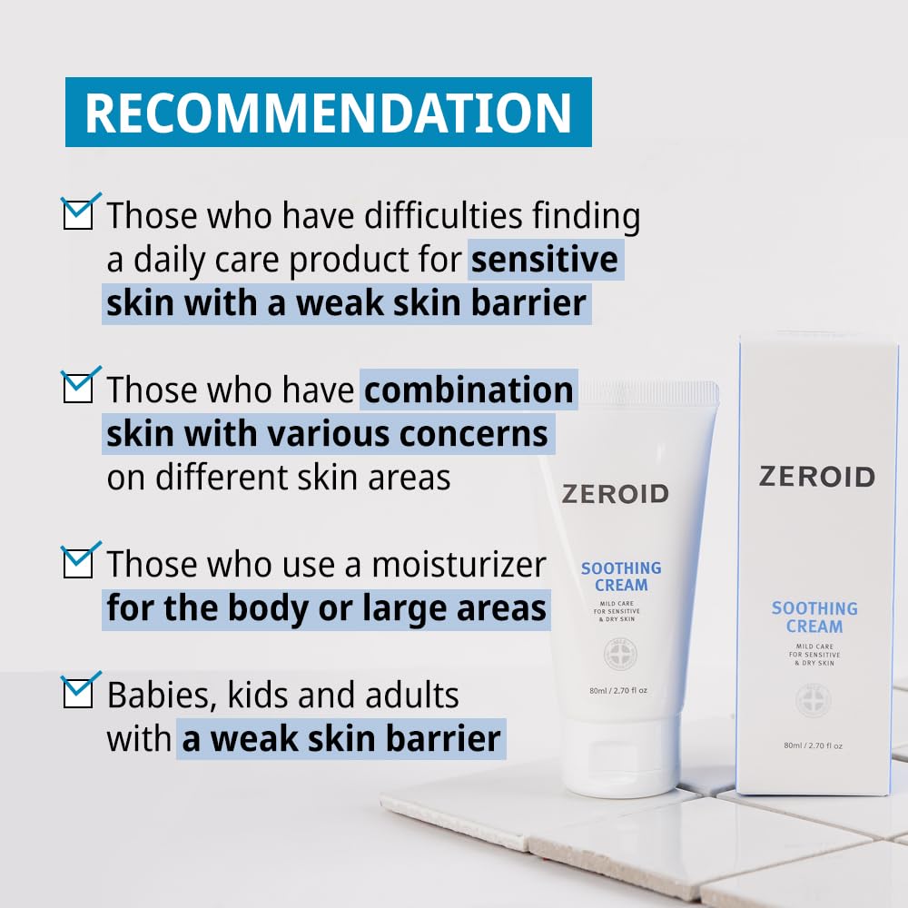 ZEROID soothing cream barrier illustration highlighting strengthened skin resilience.
