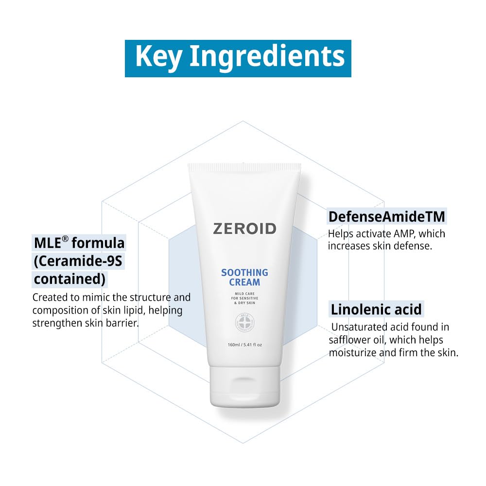 ZEROID soothing cream in daily routine for hydrated, balanced skin.