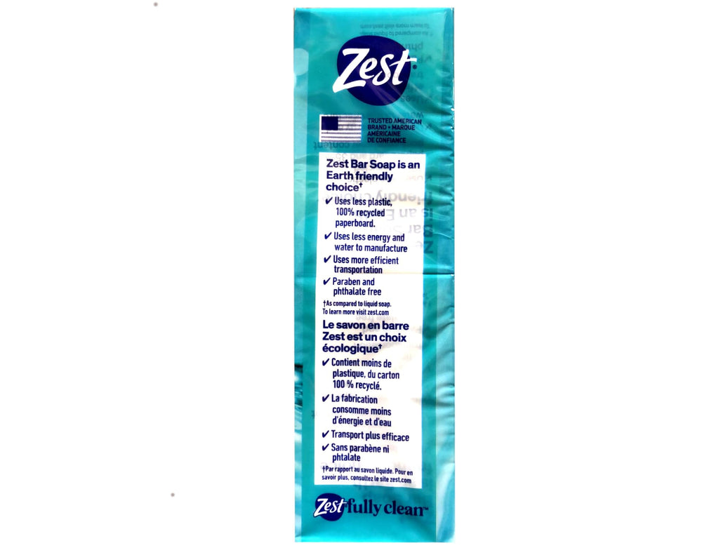 Zest Aqua Bar Soap gym bag image shows on-the-go cleansing.