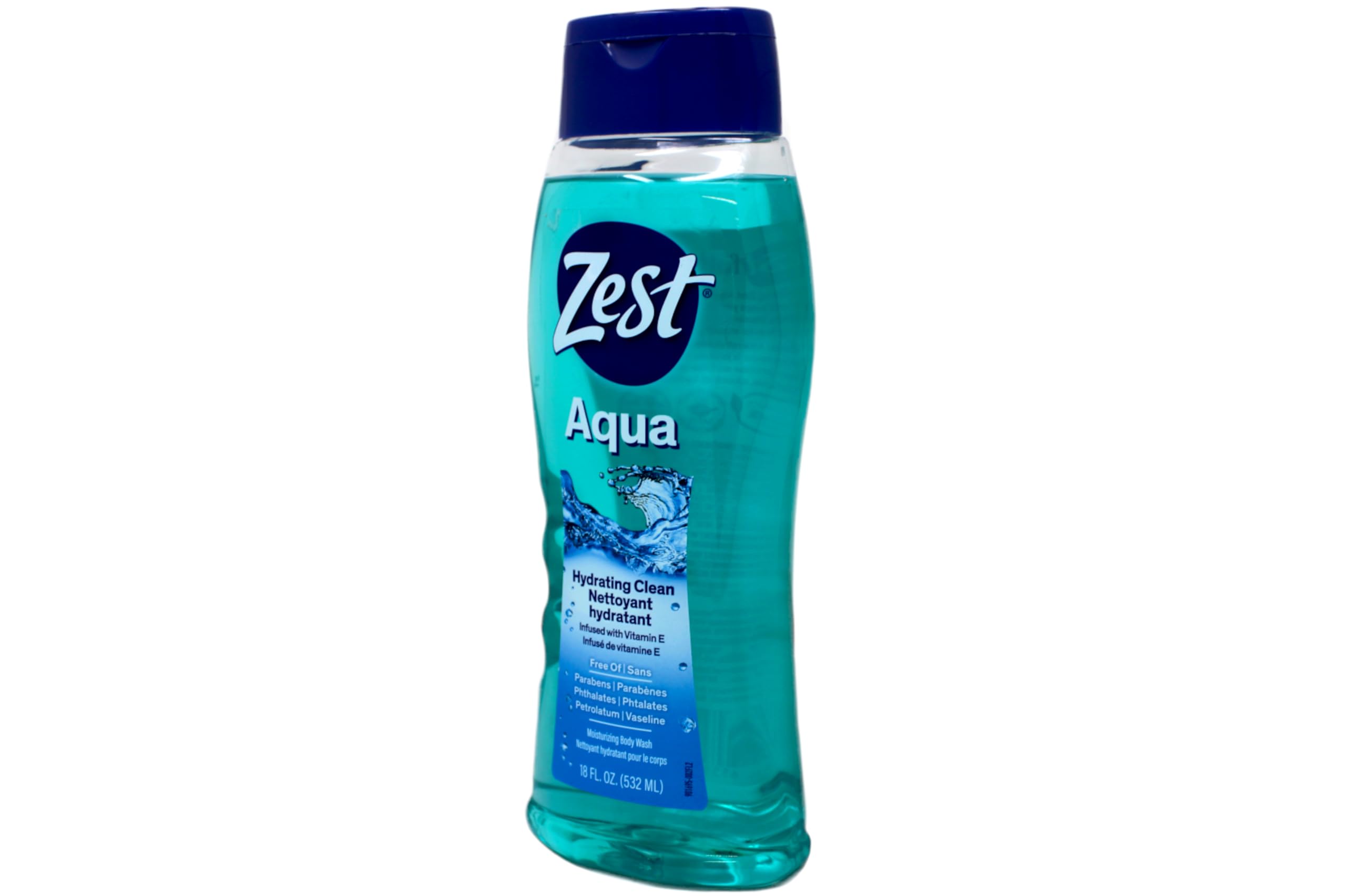Zest Aqua body wash rich lather close-up showing creamy texture