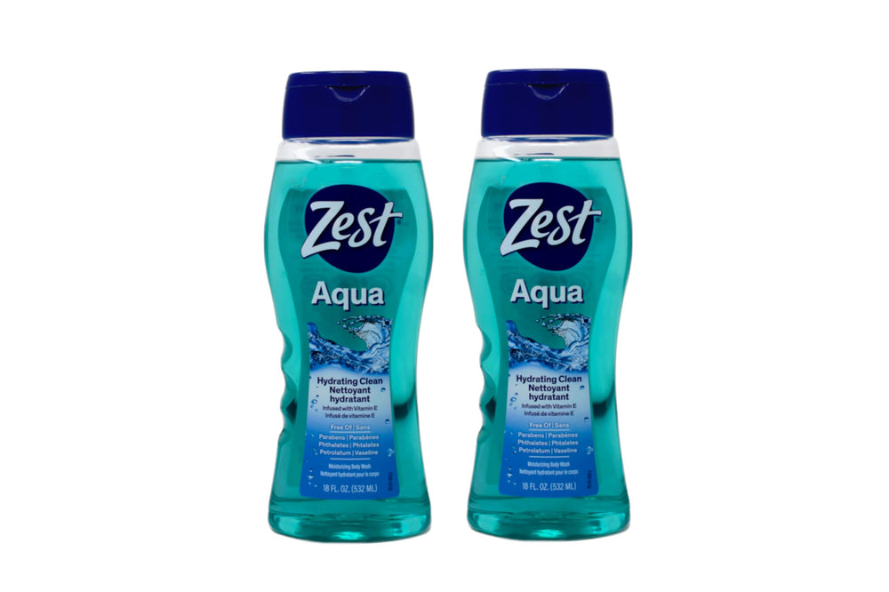 Zest Aqua two-pack bottles deliver refreshing cleanse for daily showers