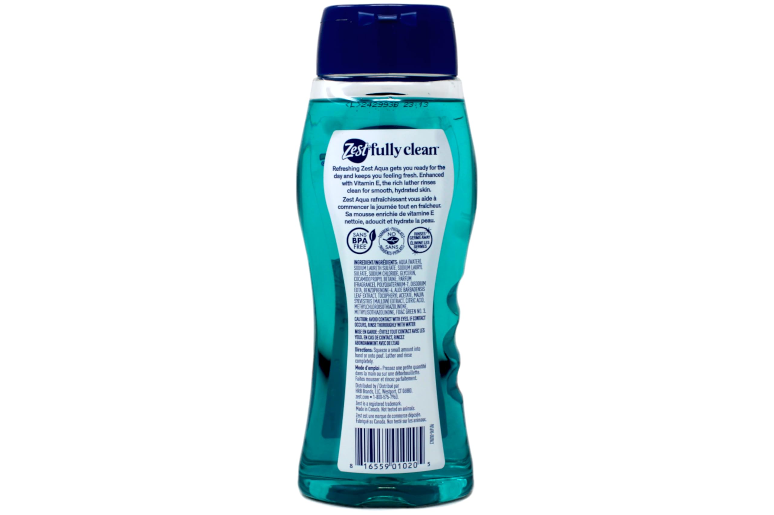 Zest Aqua two-pack packaging with compact dimensions for storage