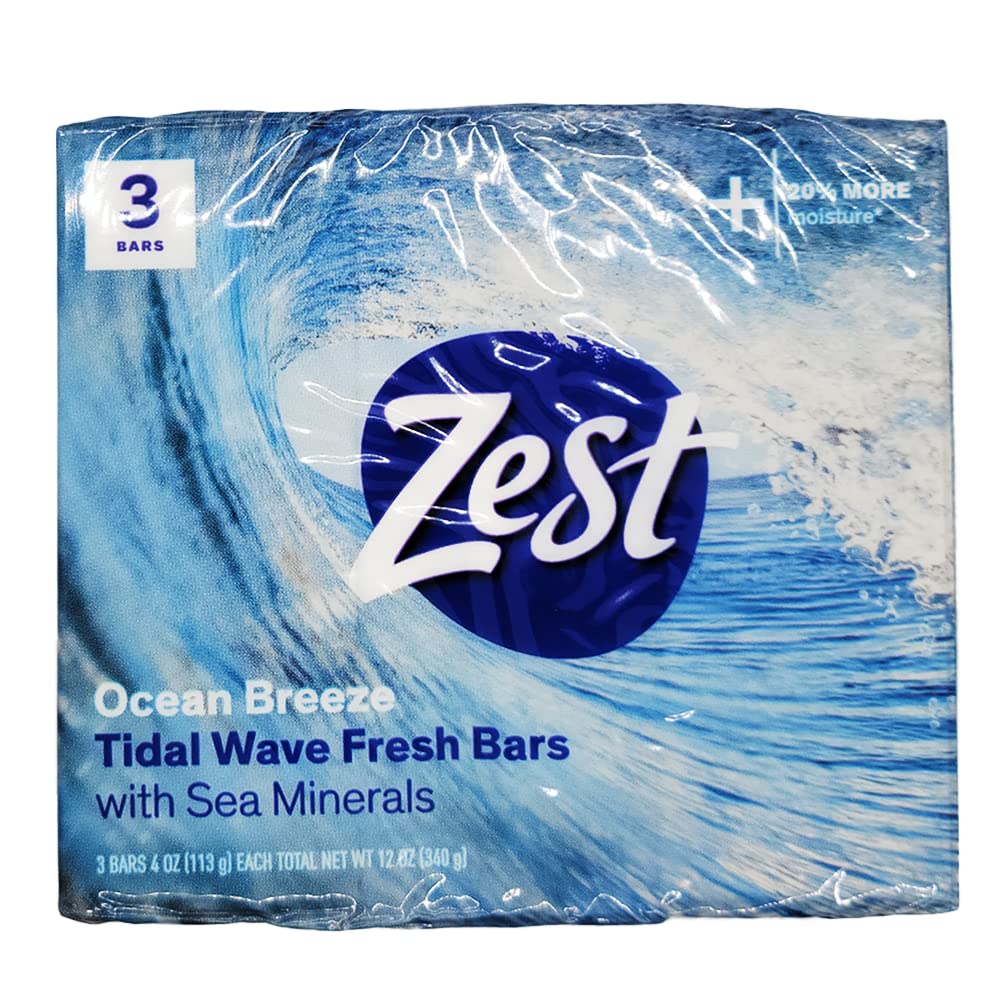 Zest Ocean Breeze Bar Soap packaging dimensions preview for compact storage