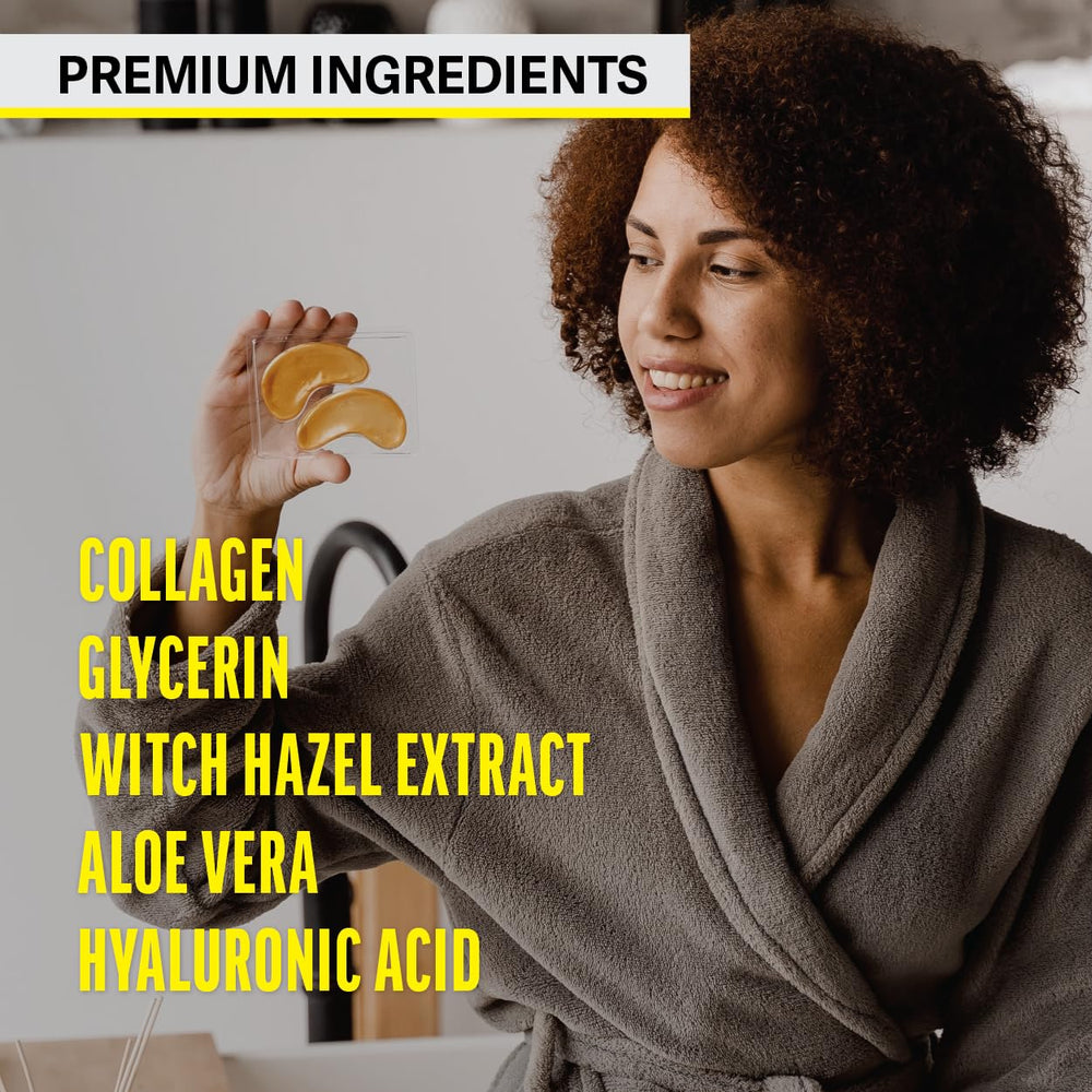 Zest under-eye mask shown as part of a soothing at-home skincare routine.