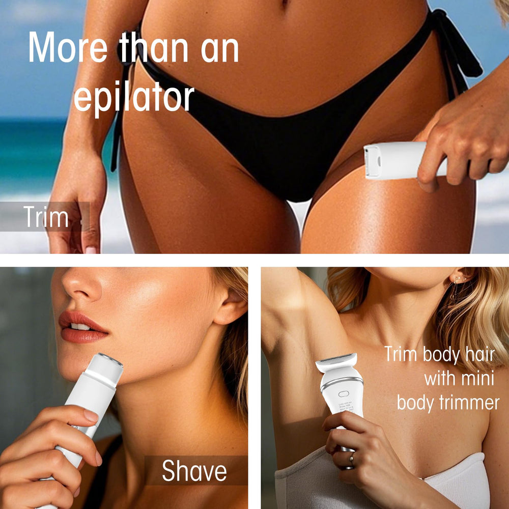Zesuti 4-in-1 epilator heads showcasing all accessories