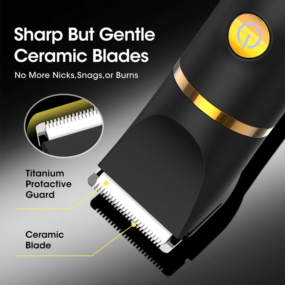 Zesuti ceramic blades close-up emphasizes skin-friendly, smooth shaving