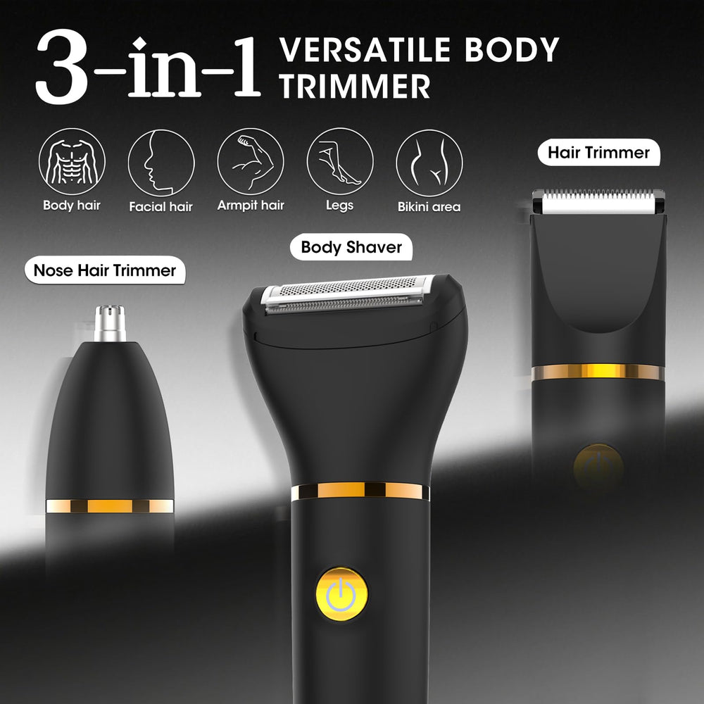 Zesuti interchangeable blade heads demonstrating hair, precise shaver, and nose trimming options