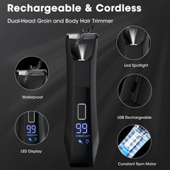 Zesuti IPX7 waterproof shaver in shower shows easy cleanup.