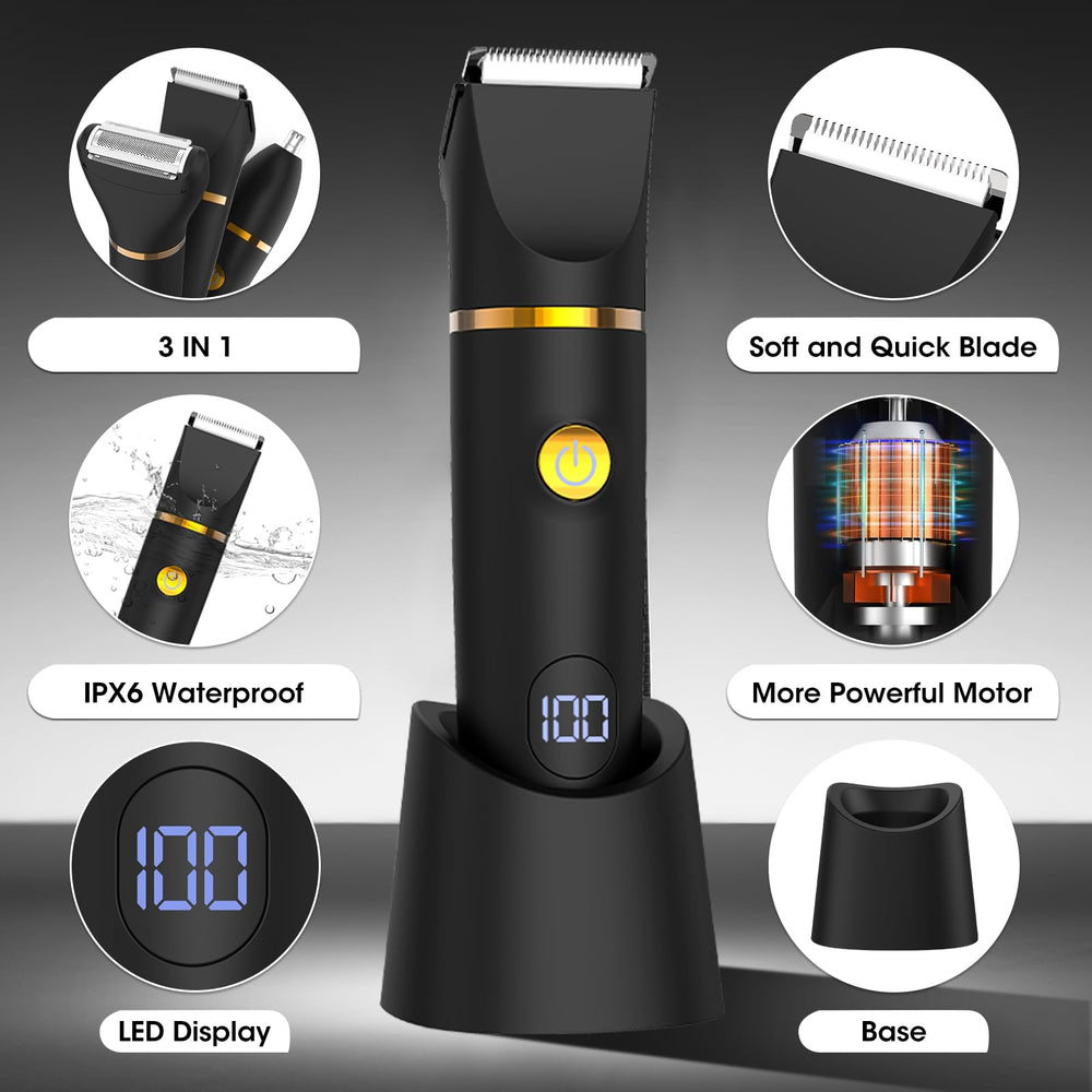 Zesuti pubic hair trimmer close-up highlights precise, gentle cutting for sensitive areas
