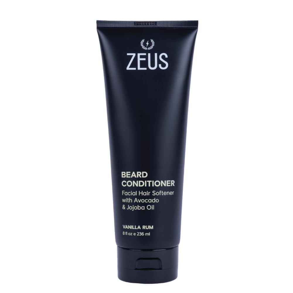 ZEUS Beard Conditioner Wash bottle with Vanilla Rum aroma for a premium cleanse and soft beard.