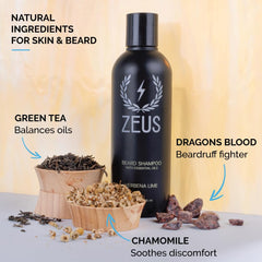 ZEUS Beard Shampoo foam during application supports gentle cleansing and beard softness