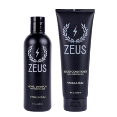 ZEUS beard wash set packaging shows premium kit for gifting and daily grooming