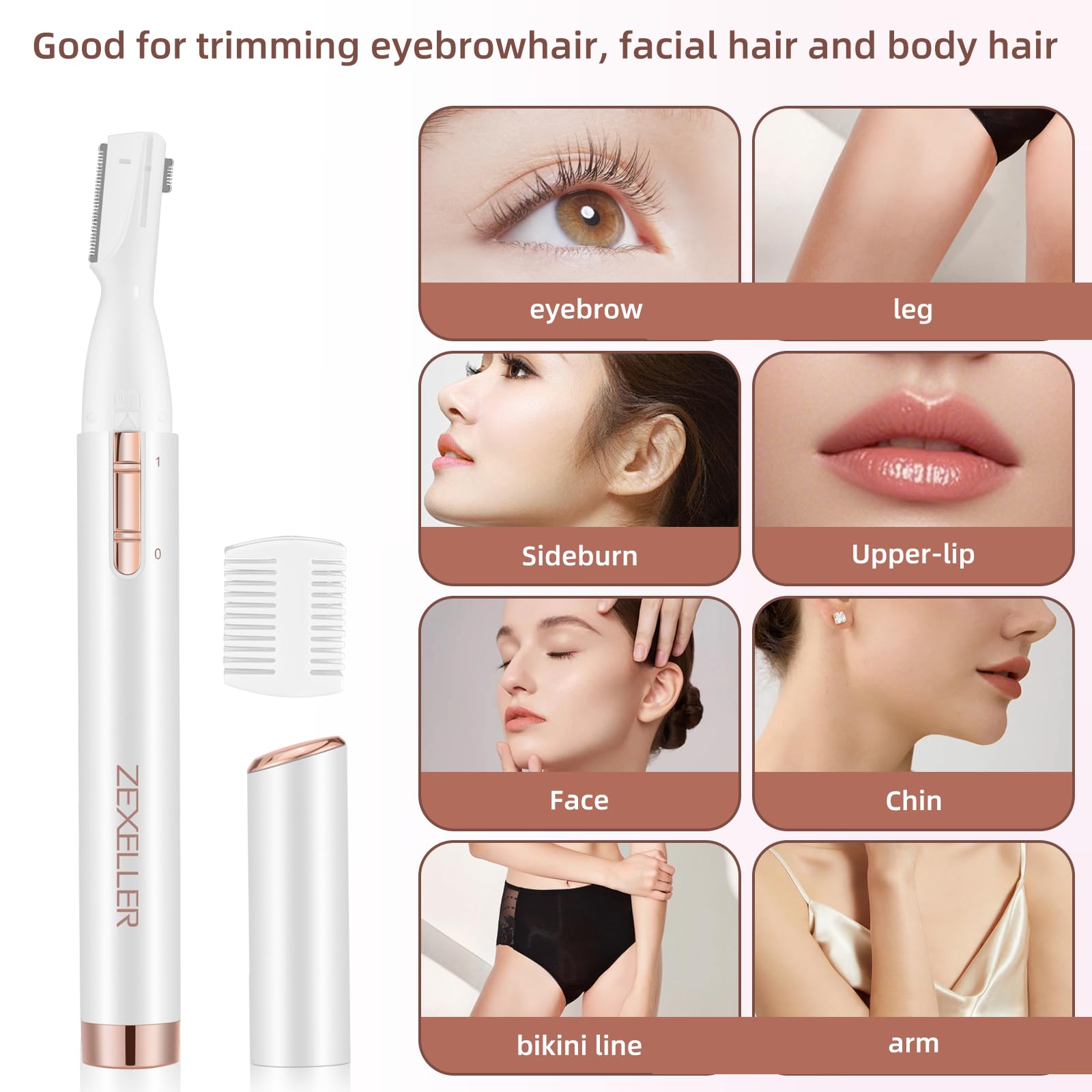 ZEXELLER includes attachments 4.8mm and 1.2mm for customizable brow length.