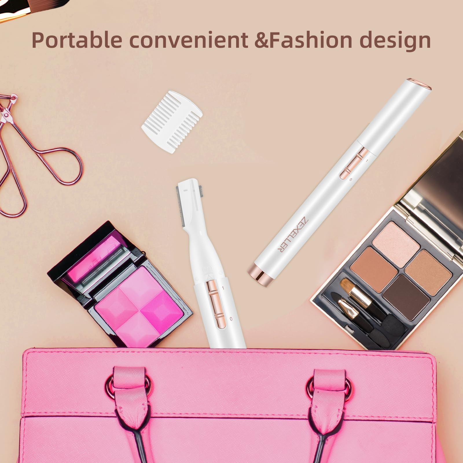 ZEXELLER Battery-replacement design uses AAA battery for portable grooming.