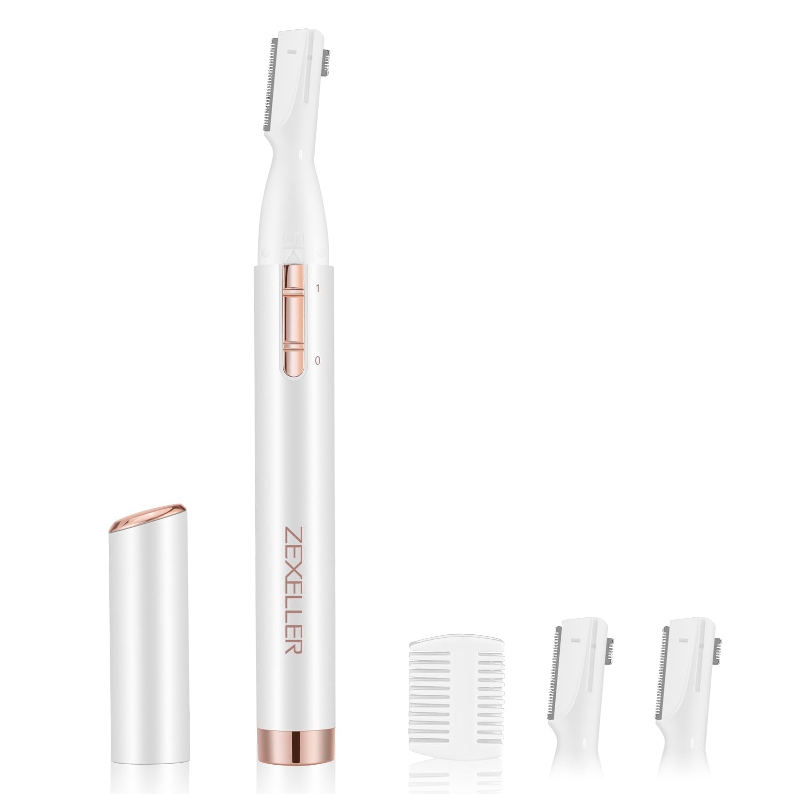 ZEXELLER Upgraded Eyebrow Trimmer compact design enables precise shaping on the go.