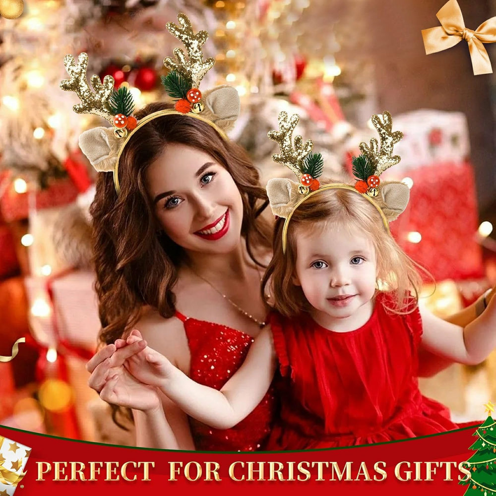 ZEYER Christmas headbands gold elk antlers display for party cosplay
