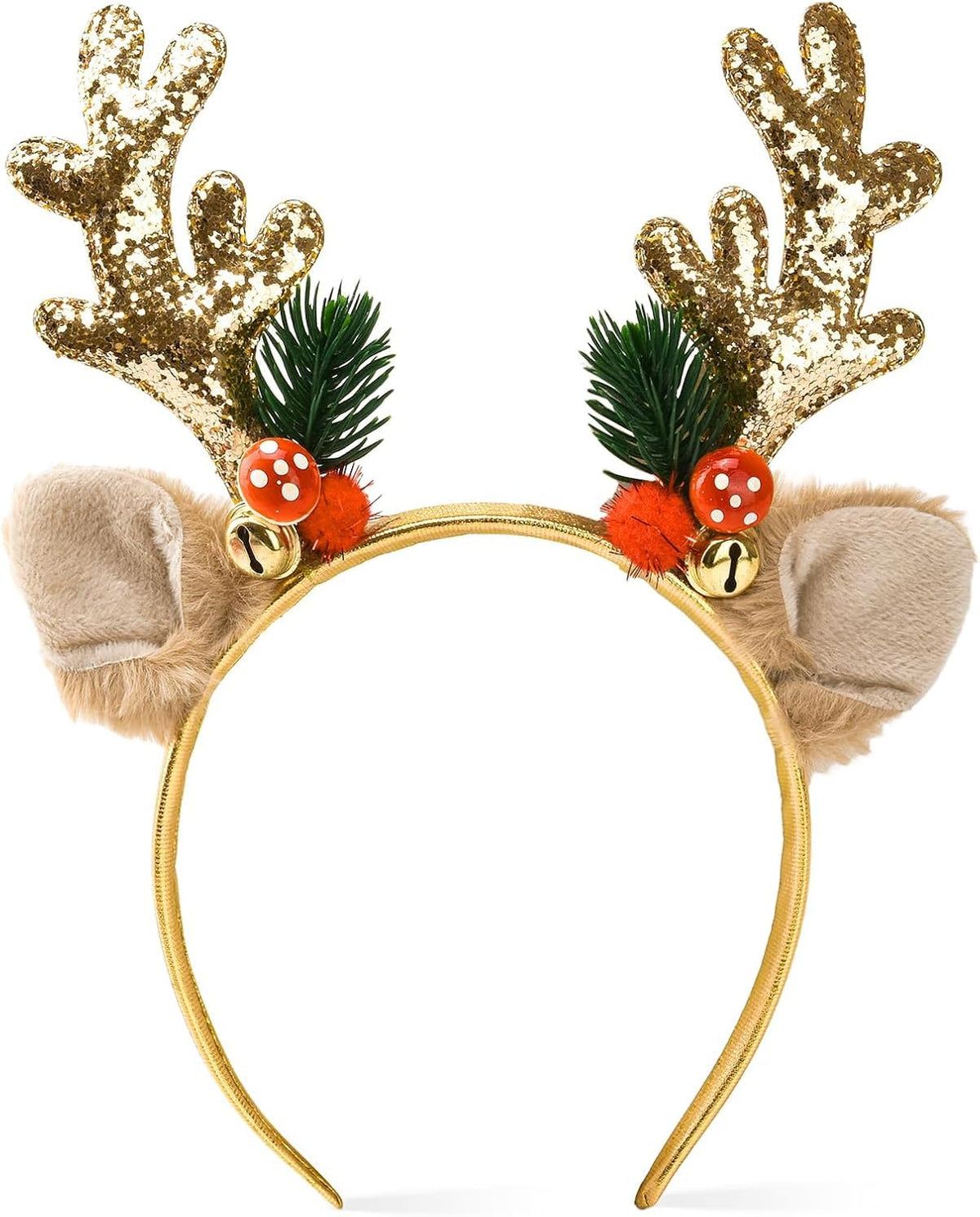 ZEYER Christmas headbands red elk antlers closeup for festive photos