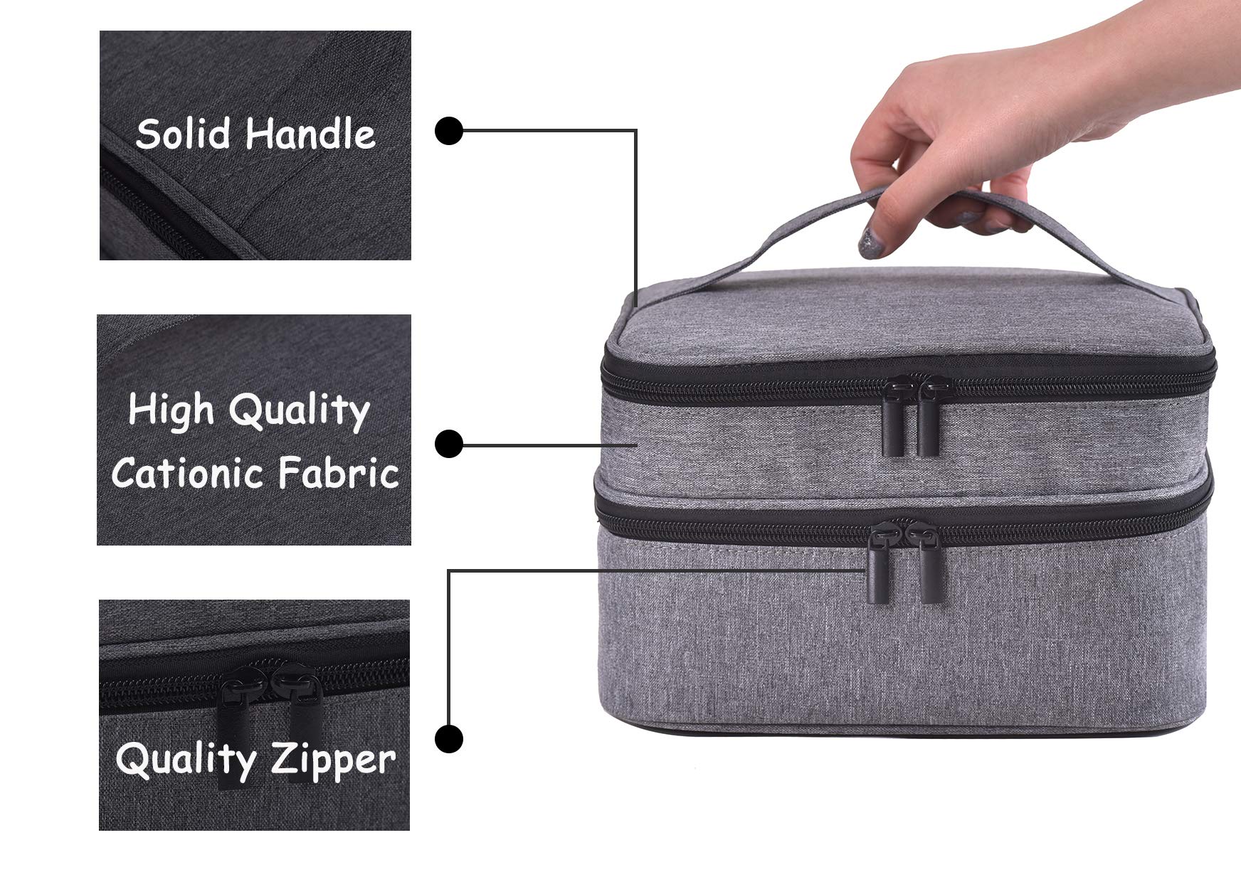 ZFZGFRCS nail polish organizer bottom foam compartment detail