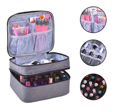 ZFZGFRCS nail polish organizer interior showing 30 bottles storage