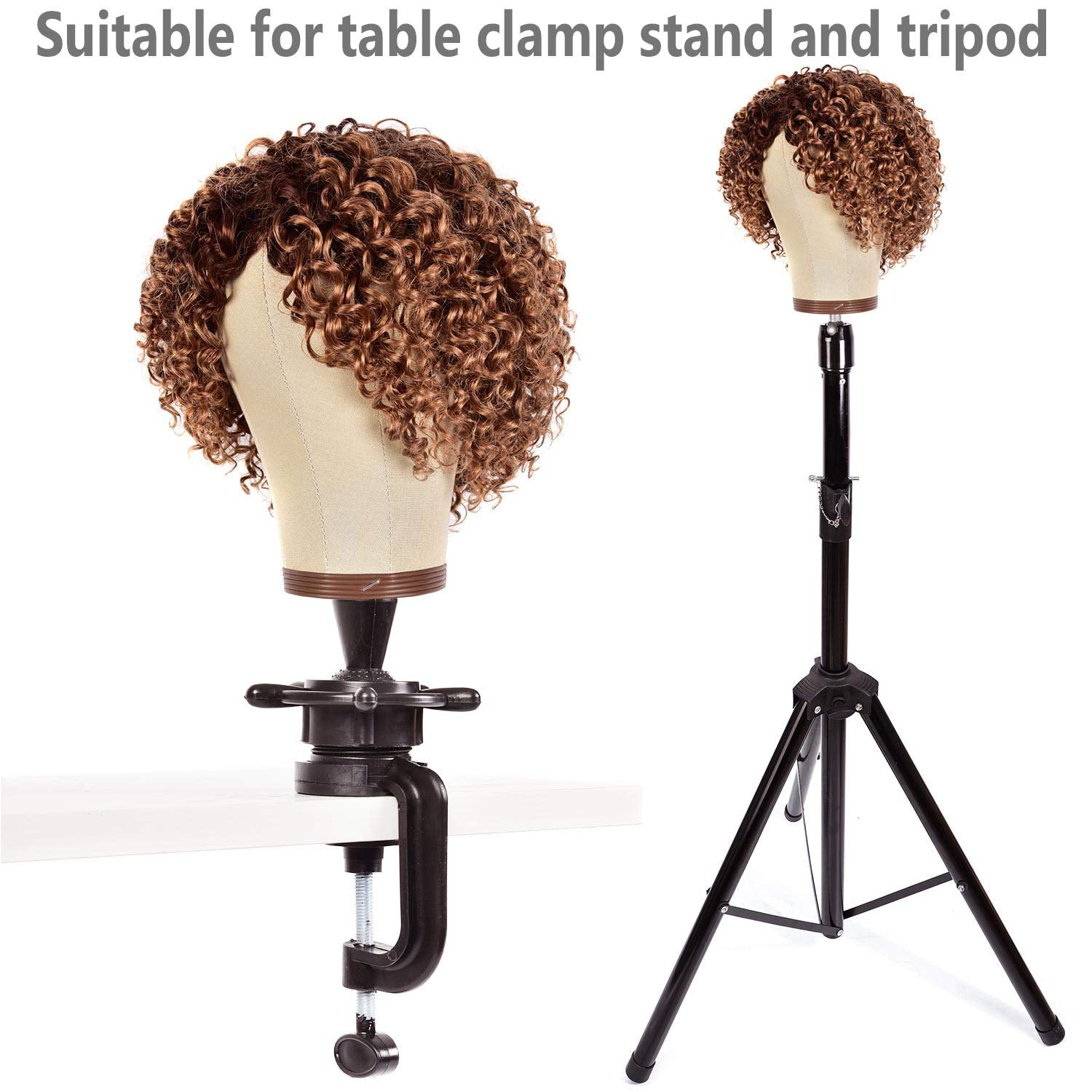 ZGCYSMHT wig head with clamp stand stays stable during use