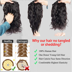 ZGWG 12A bundles 22-inch natural black long wave texture for protective styling.