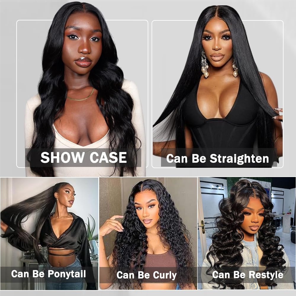 ZGWG 12A body wave bundles in-use on model for natural blend and lift.