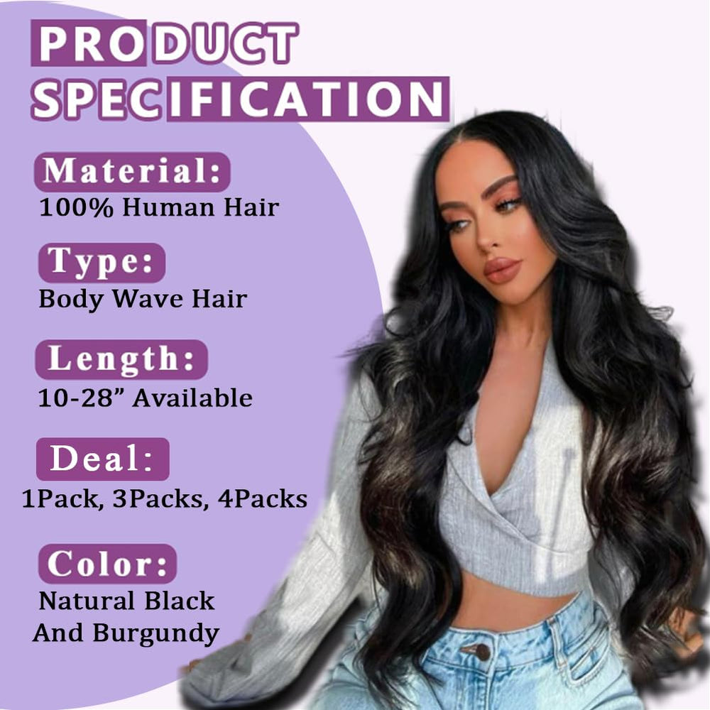ZGWG 22-inch body wave on-model shot shows natural movement and length