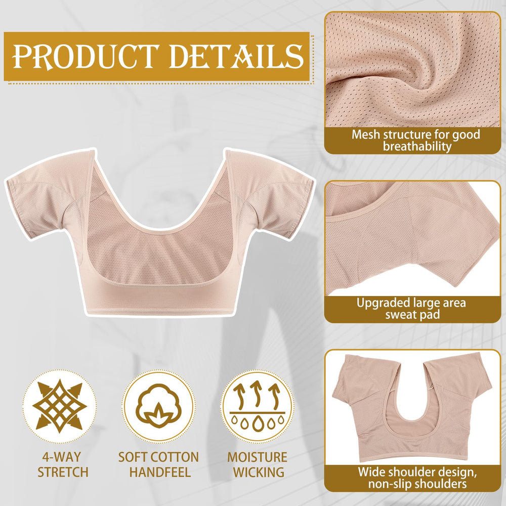 Zhanmai underarm sweat vest black pads pack keeps clothes intact and fresh
