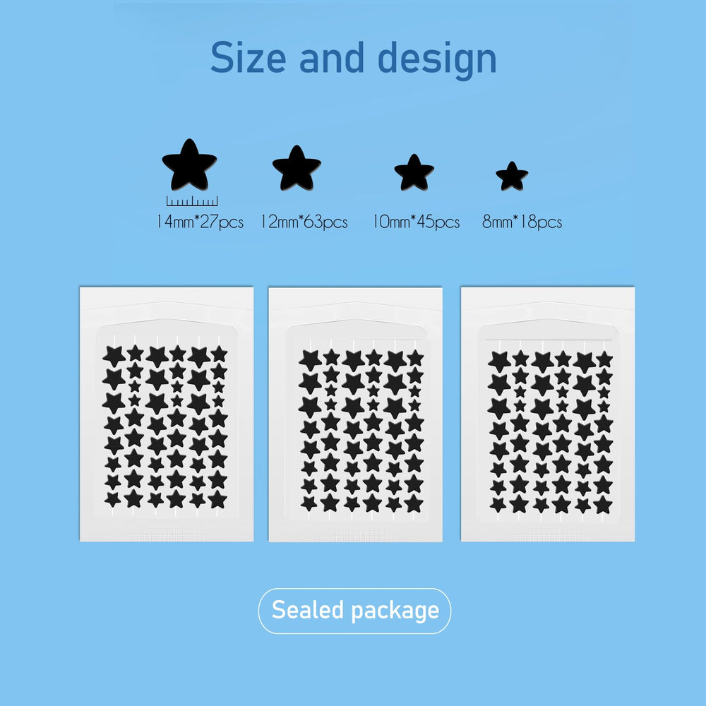 Star-shaped patches worn during day and night for versatile lifestyle use.