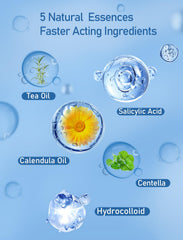 Hydrocolloid patch absorbs acne secretions while staying breathable overnight.