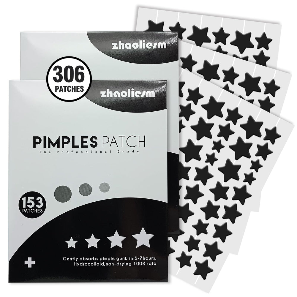 ZHAOLIESM star patches packaging shows a 153-patch refill for acne care.