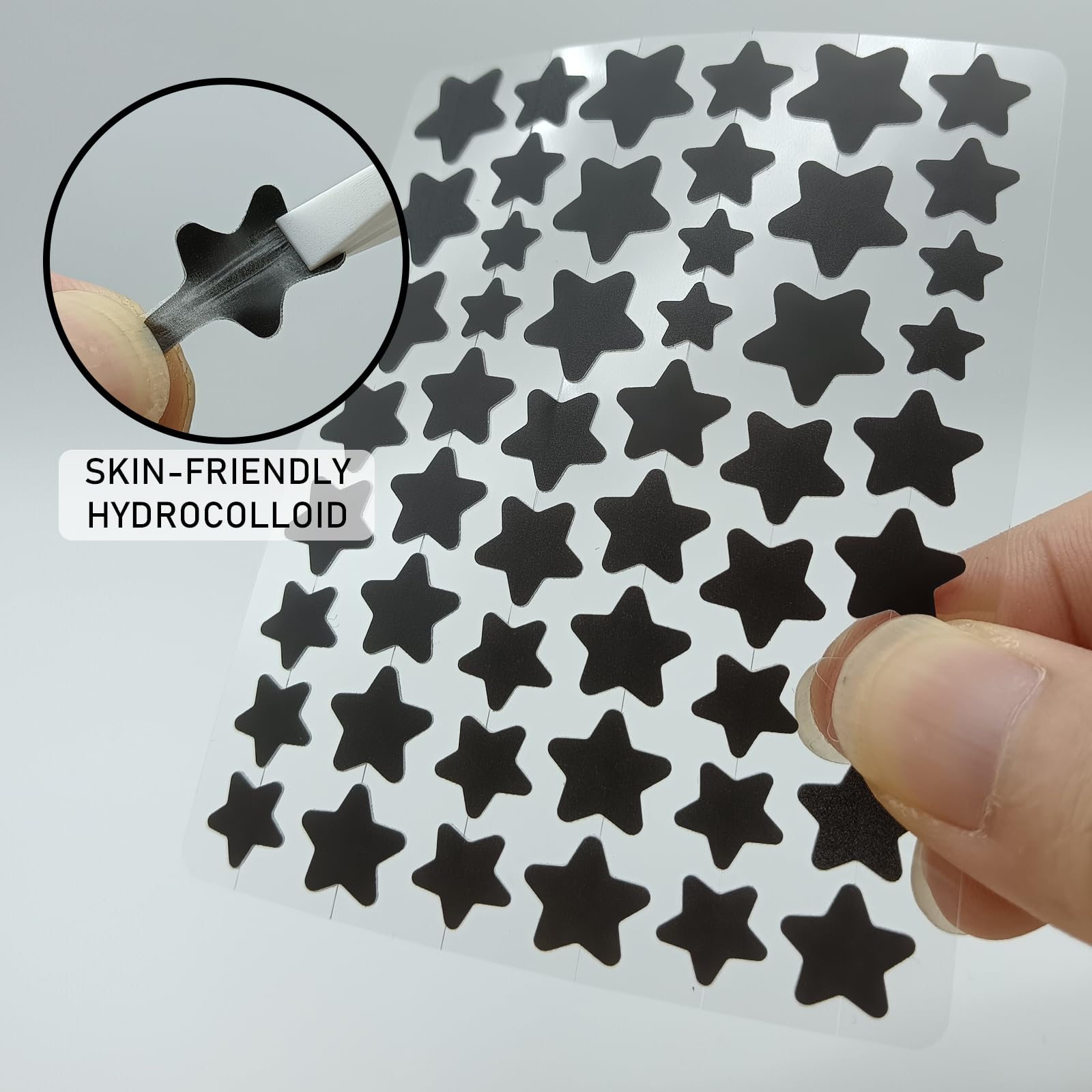 Label highlights tea tree oil and other natural ingredients on ZHAOLIESM star patch.