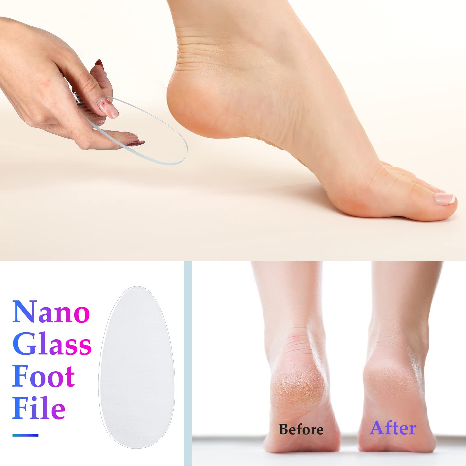 Zhehao double-sided glass nail file for filing and buffing