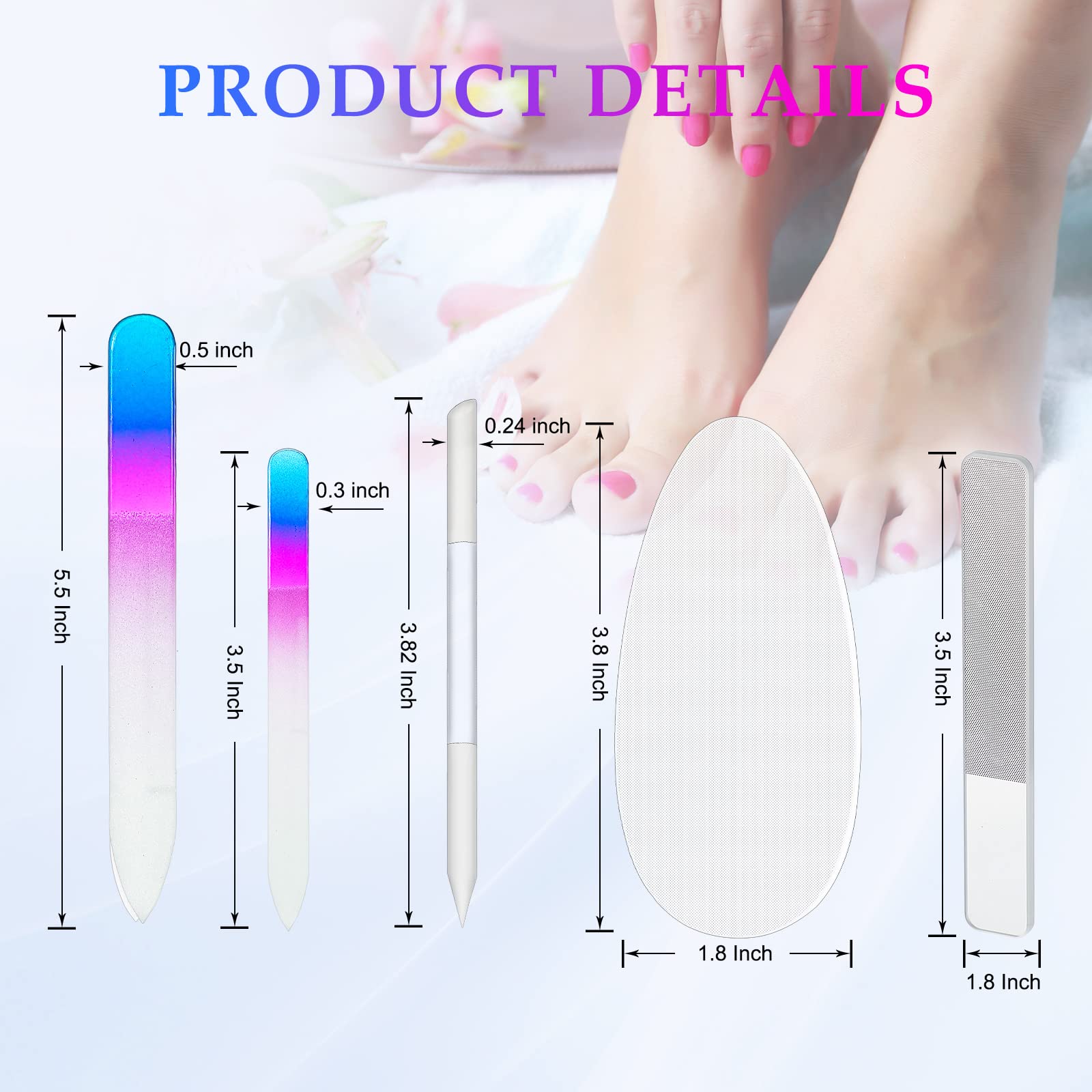 Zhehao nano polished glass nail file for precise shaping