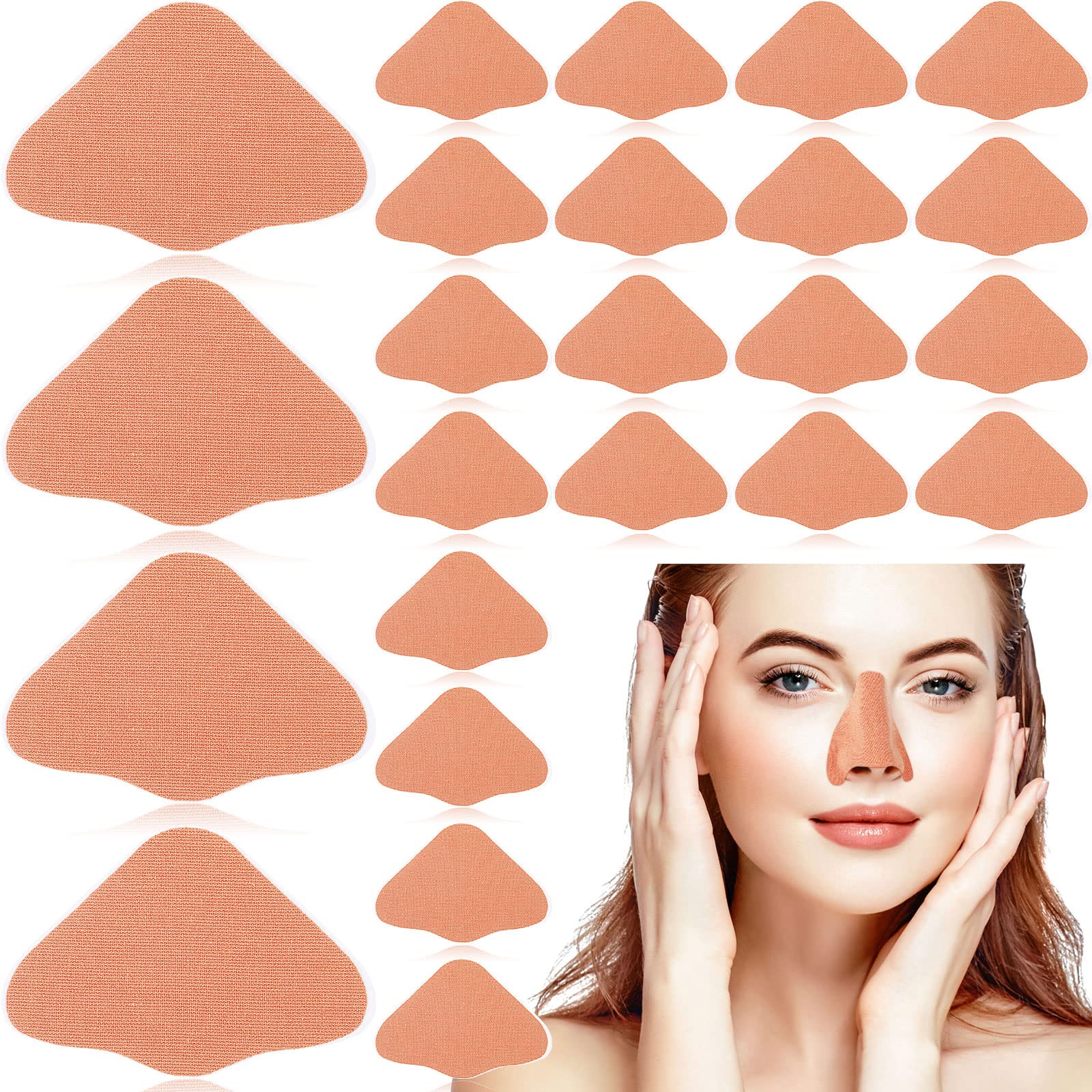 Zhengmy 24-set beige nose patches in a resealable package for easy replacement
