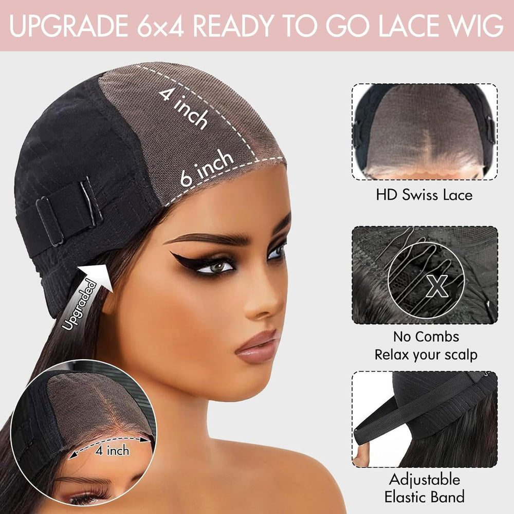 zhengon bob wig 3d-dome-cap breathable fit with all-day comfort