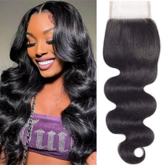 Zhengshuo transparent HD lace closure in body-wave texture for seamless 4x4 blend.