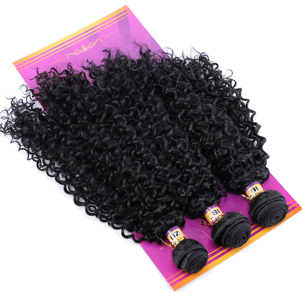 ZHENLISI color 1B synthetic hair pack ready-to-wear