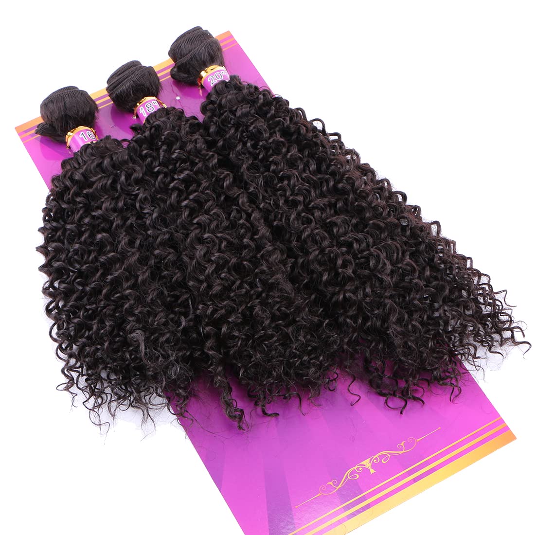 ZHENLISI kinky curly bundles 20in pack delivers dramatic volume and length