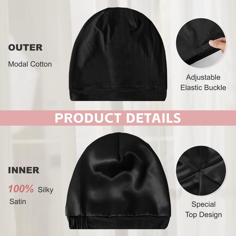 ZHENSILK double-layer satin-modal construction protects hair and lasts
