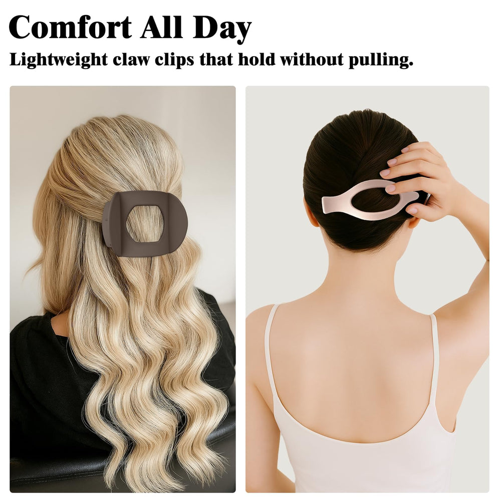 ZHENSILK pack6 neutral clips displayed for everyday styling versatility.