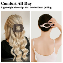 ZHENSILK pack6 neutral clips displayed for everyday styling versatility.