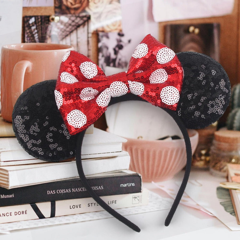 zhezesmila mouse ears headband packaging display ready as a giftable accessory.