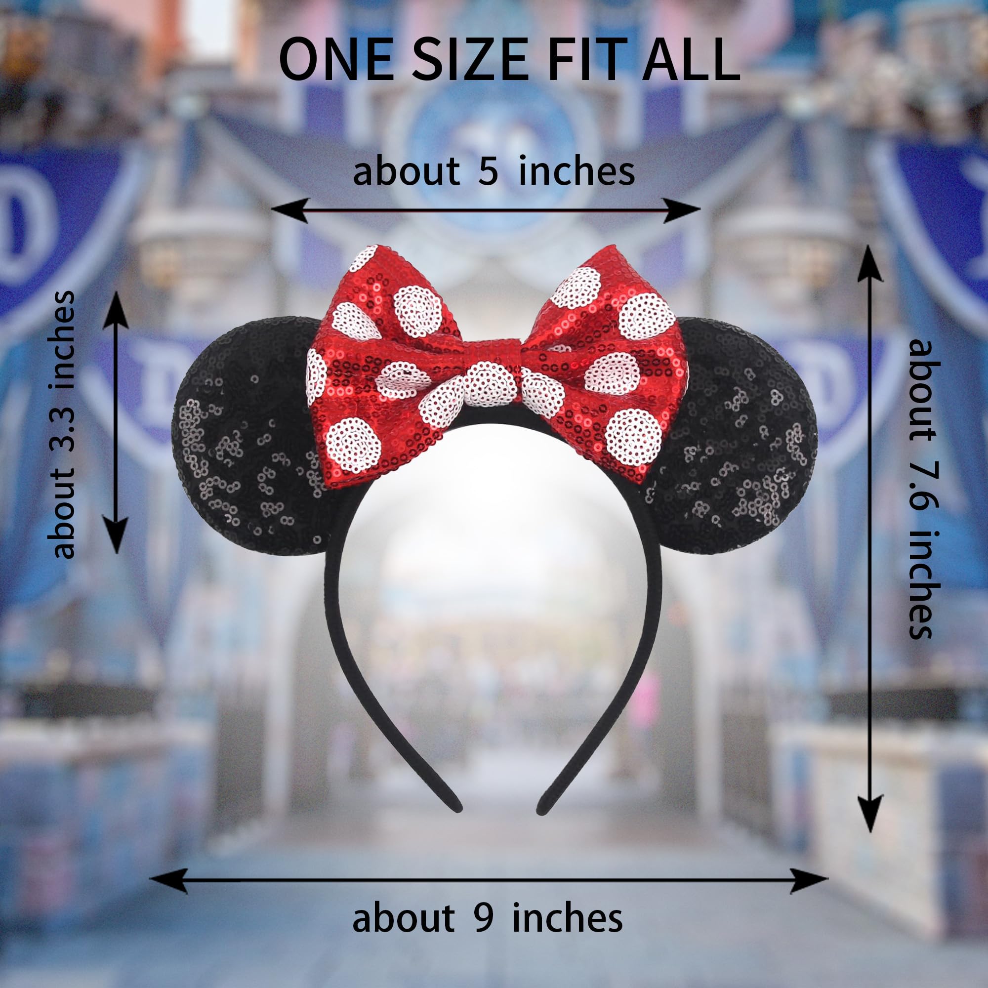 zhezesmila mouse ears headband soft cotton fabric gentle on hair and skin.