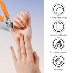 ZHIYUEJING toe nail clipper with catcher in orange keeps trimmings mess-free